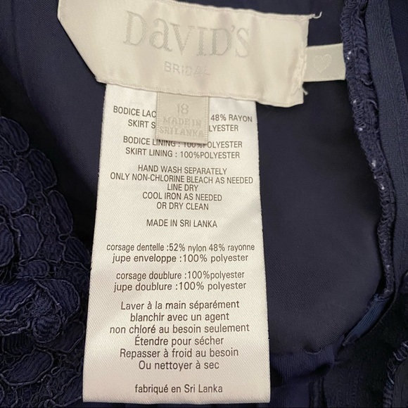 NWT David’s Bridal Bridesmaid Dress size 18 - Picture 6 of 9